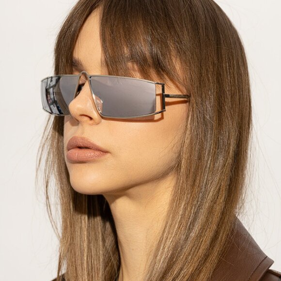 NEW SAINT LAURENT SL606 002  UNISEX SILVER SUNGLASSES SAINT LAURENT SL 606 002 main image 7